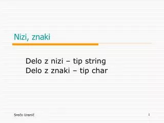 nizi znaki