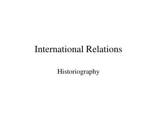 International Relations