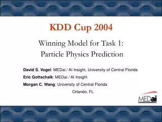 KDD Cup 2004
