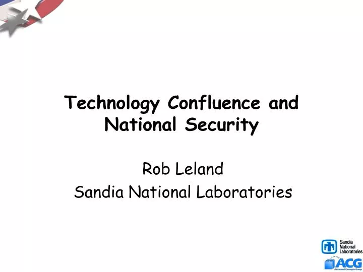 technology confluence and national security