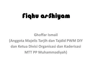 Fiqhu as-Shiyam