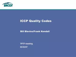 ICCP Quality Codes