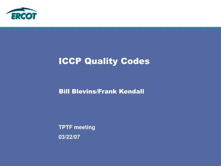 iccp quality codes