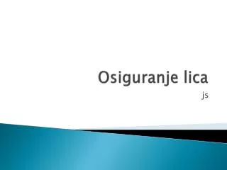 osiguranje lica