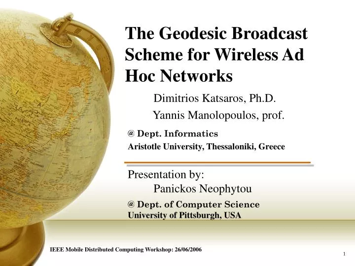 the geodesic broadcast scheme for wireless ad hoc networks