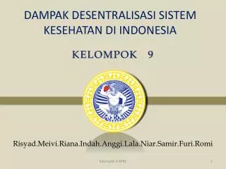 dampak desentralisasi sistem kesehatan di indonesia