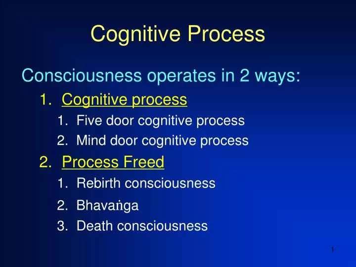 cognitive process