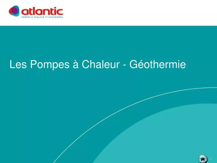 les pompes chaleur g othermie