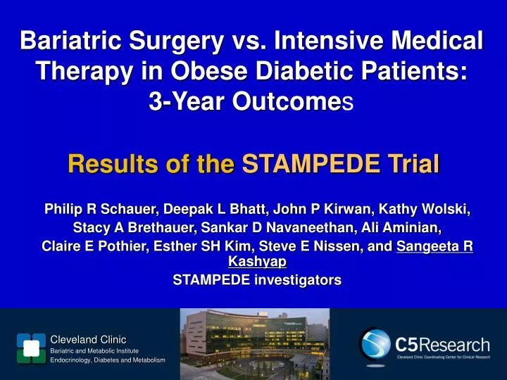 bariatric surgery vs intensive medical therapy in obese diabetic patients 3 year outcome s