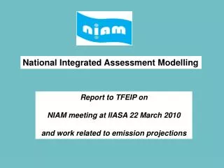 National Integrated Assessment Modelling