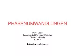 phasenumwandlungen