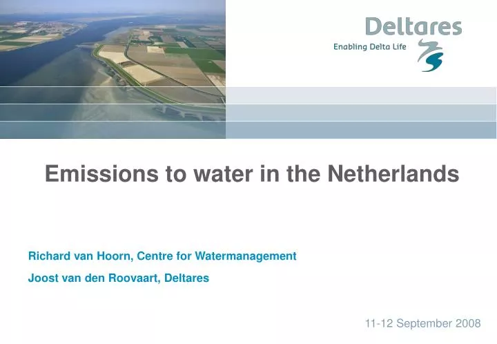 emissions to water in the netherlands