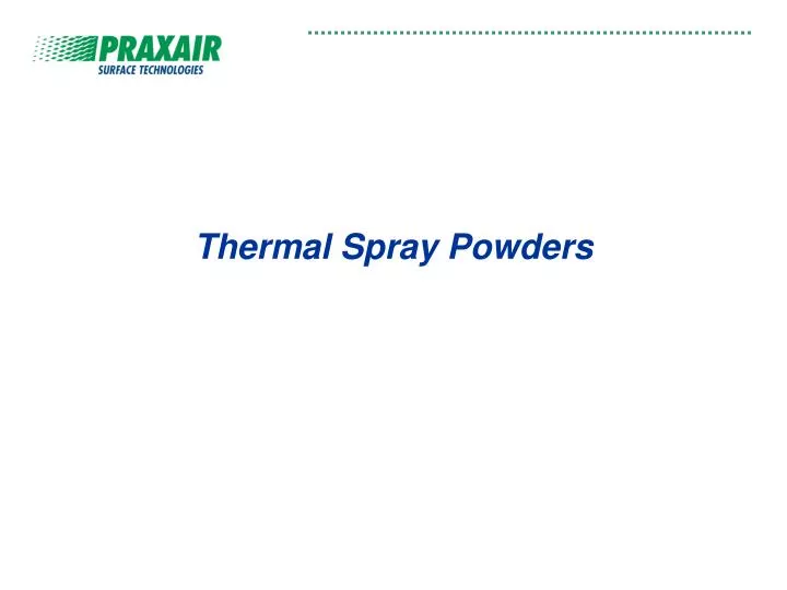 thermal spray powders
