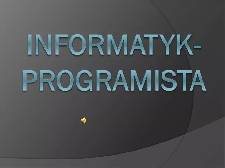 informatyk programista