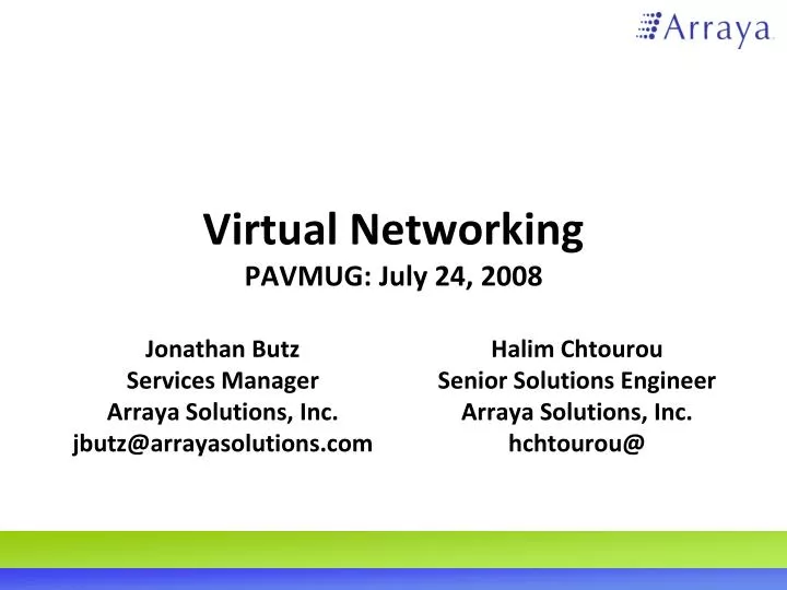 virtual networking pavmug july 24 2008