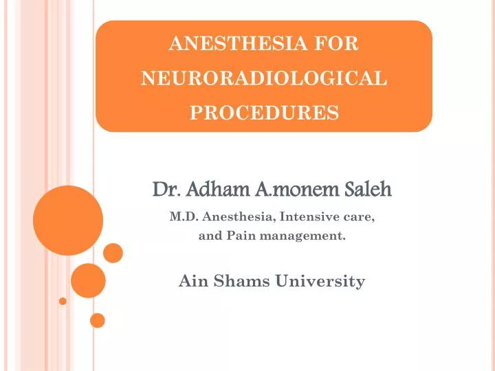 dr adham a monem saleh m d anesthesia intensive care and pain management ain shams university