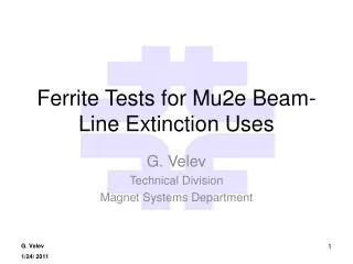 Ferrite Tests for Mu2e Beam-Line Extinction Uses