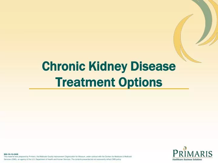 chronic kidney disease treatment options
