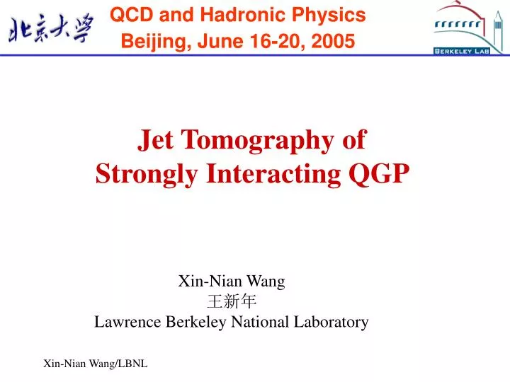 qcd and hadronic physics beijing june 16 20 2005