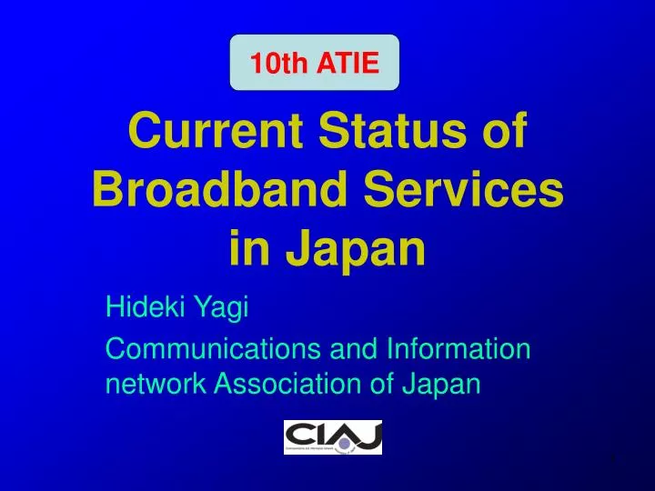current status of broadband services in japan