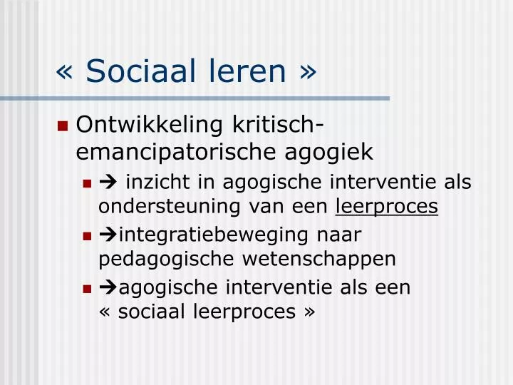 sociaal leren