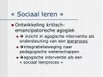 « Sociaal leren » - slide 1