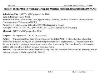 Project: IEEE P802.15 Working Group for Wireless Personal Area Networks (WPANs)