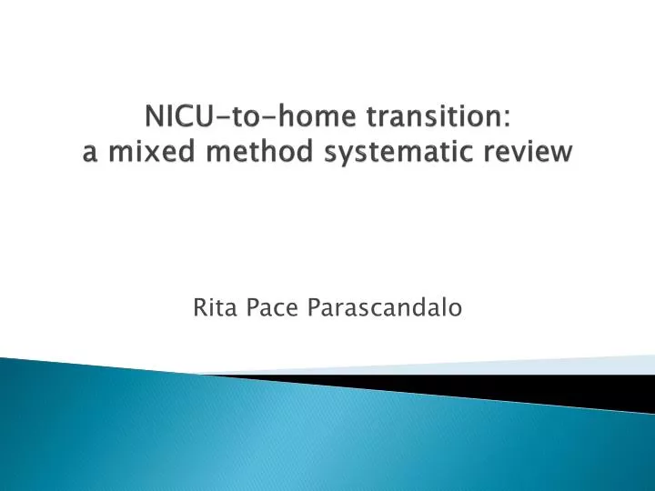 nicu to home transition a mixed method systematic review