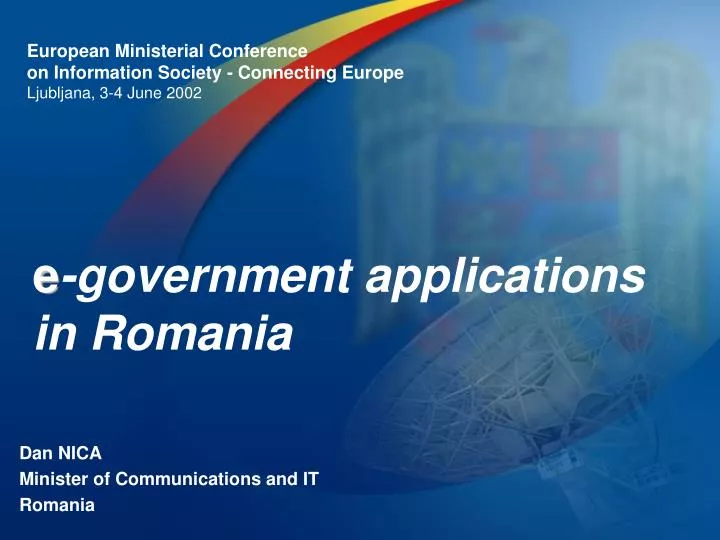 e government applications in romania