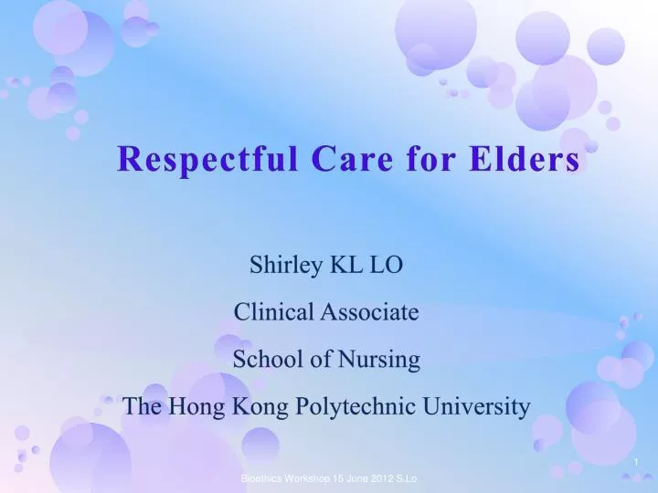 respectful care for elders