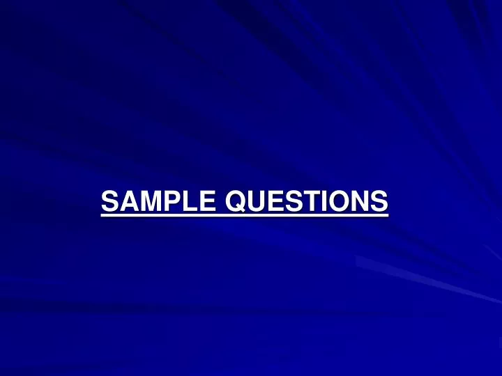 sample questions