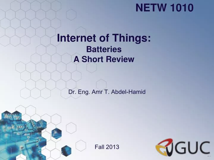 internet of things batteries a short review