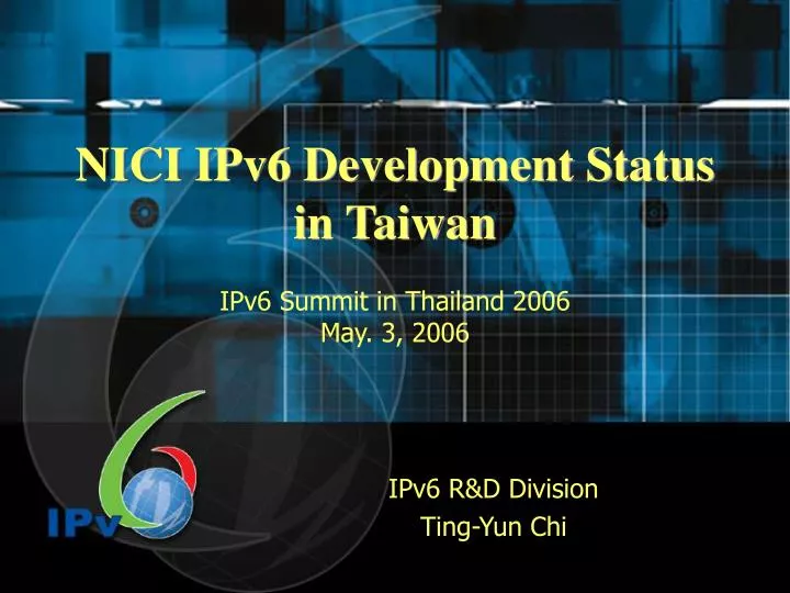 nici ipv6 development status in taiwan