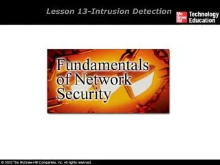 Lesson 13-Intrusion Detection