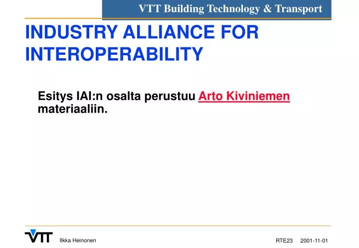 industry alliance for interoperability