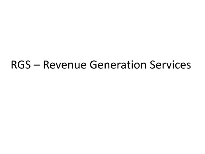 rgs revenue generation services