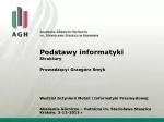 Podstawy informatyki - slide 1