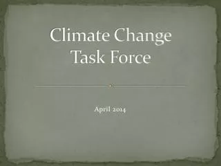 Climate Change Task Force