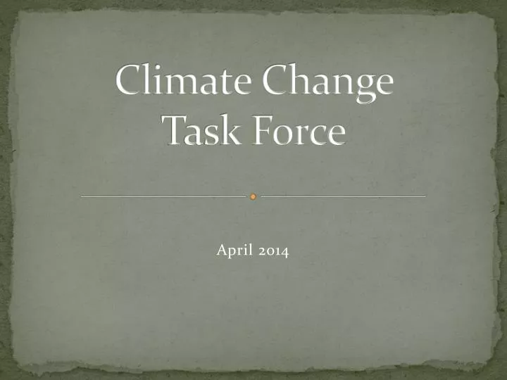 climate change task force