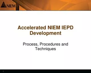 Accelerated NIEM IEPD Development