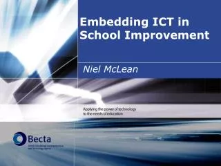 Embedding ICT in School Improvement