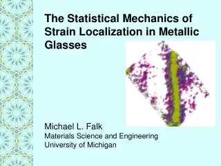 The Statistical Mechanics of Strain Localization in Metallic Glasses