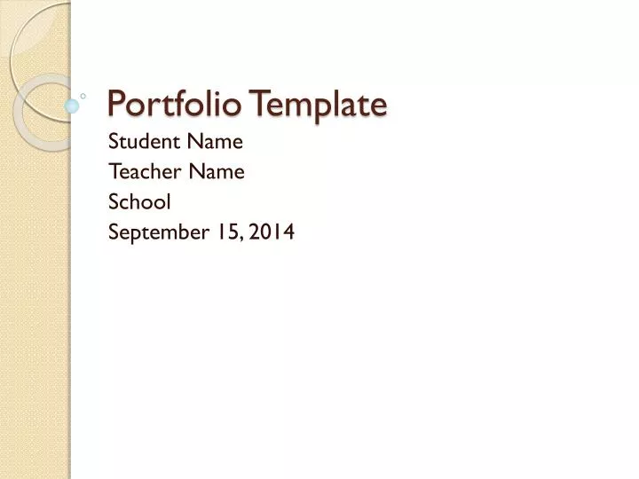 portfolio template