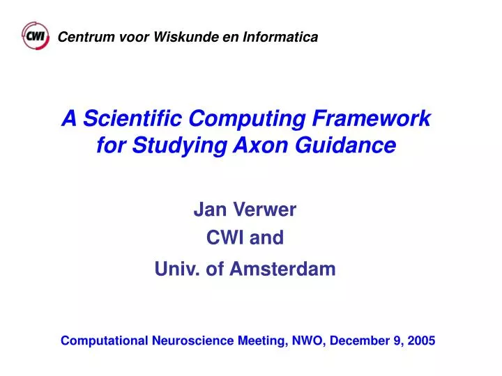 jan verwer cwi and univ of amsterdam