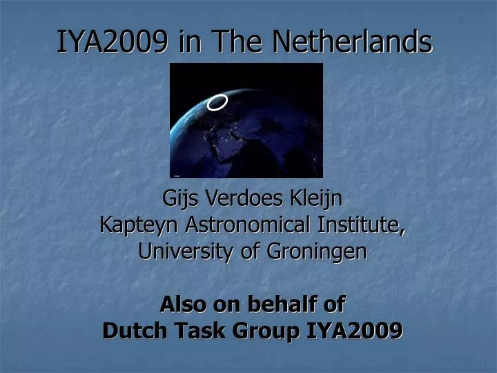 iya2009 in the netherlands