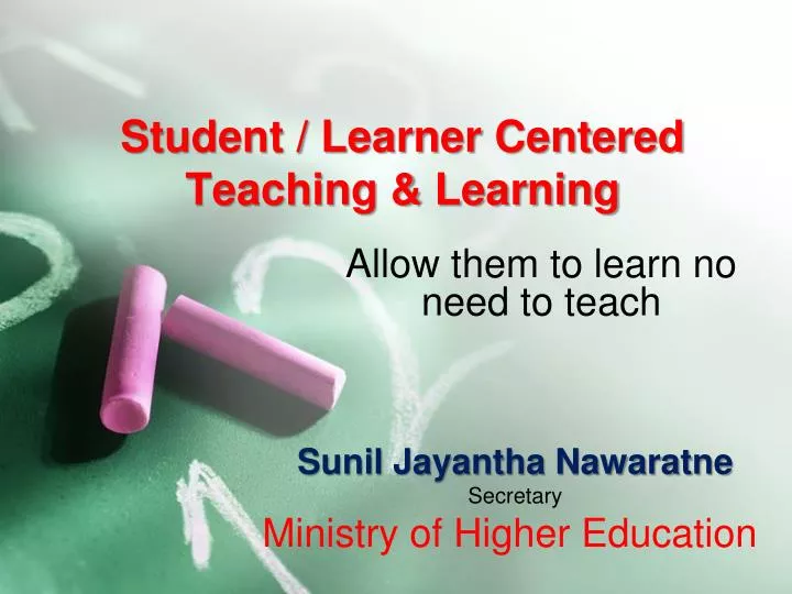 student learner centered teaching learning
