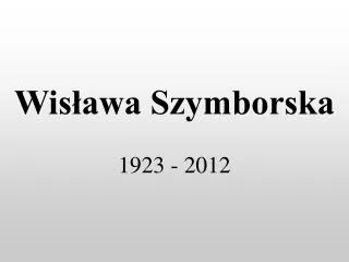 wis awa szymborska