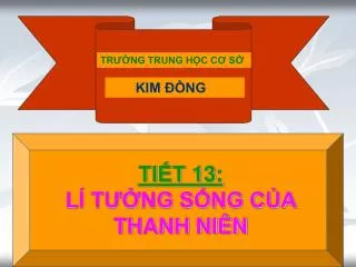 ti t 13 l t ng s ng c a thanh ni n