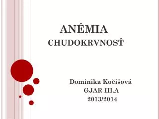 an mia chudokrvnos