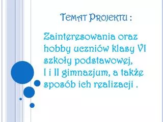 temat projektu
